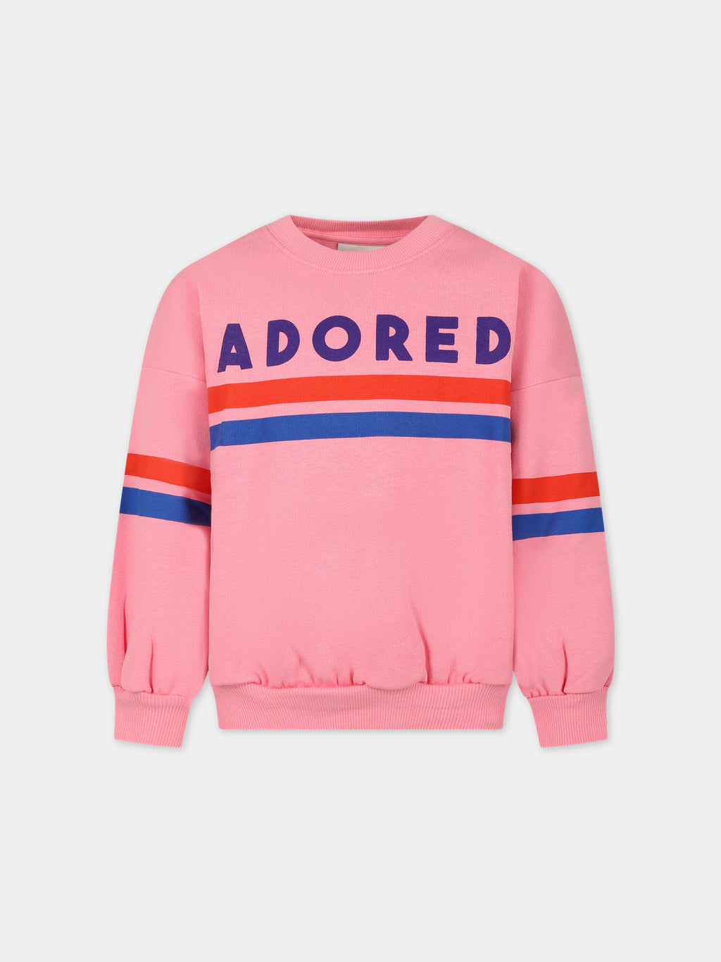 Pink sweatshirt for girl with writing